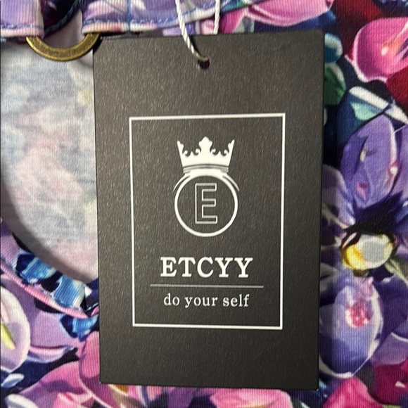 NWT ETCYY Floral Sleeveless Dress with Pockets - Picture 2 of 7